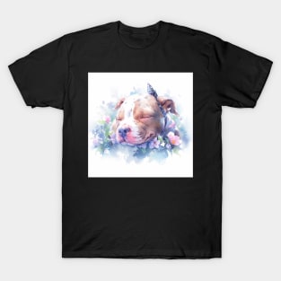 Watercolor Pit Bull T-Shirt